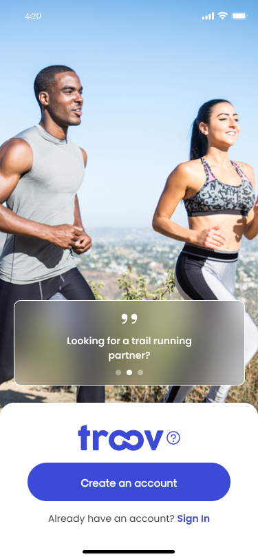 Activity discovery screen