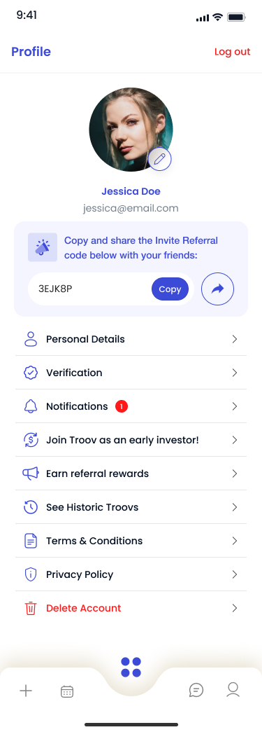 Activity discovery screen