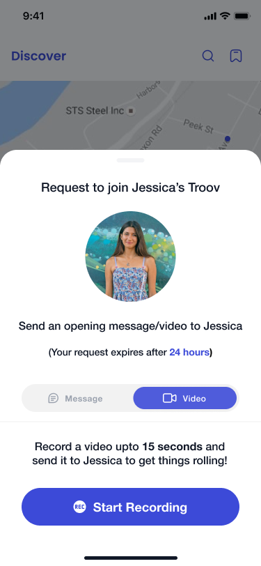 Activity discovery screen